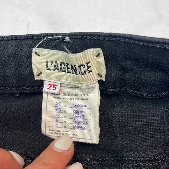 L’Agence Margot High Rise Black Skinny Jeans Size 25 - Picture 3 of 6